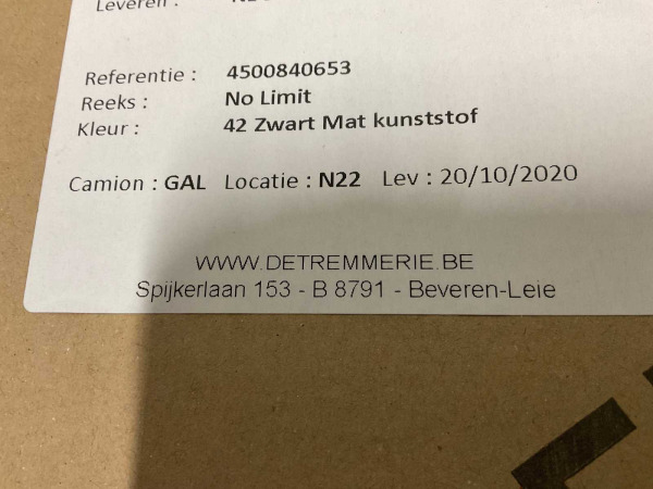 Detremmerie inlegtablet voor open frame 759x409cm mat zwart – foto 2 – kavel bij XL Auctions