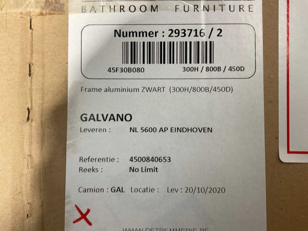Detremmerie open frame 800x300mm No Limit45 zwart – foto 3 – kavel bij XL Auctions