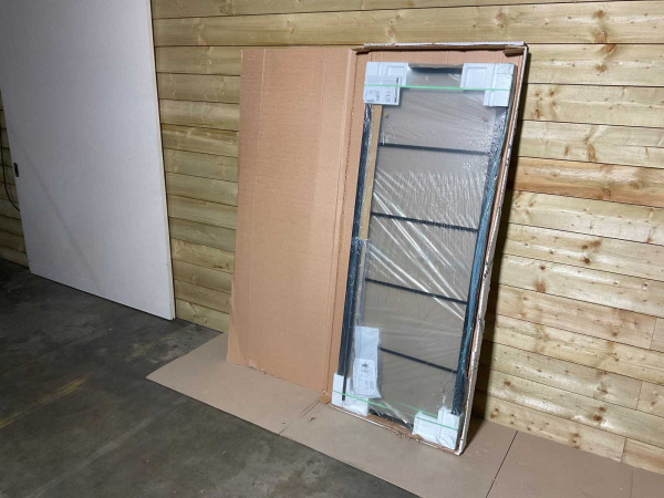 Novellini inloopdouche 77/80cm Kuadra stripes motief zwart – foto 5 – kavel bij XL Auctions