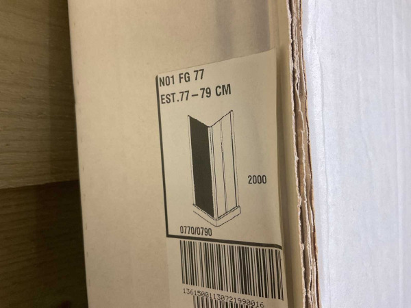 Novellini zijwand 77x200cm Young 2.0 matchroom-helder glas – foto 2 – kavel bij XL Auctions