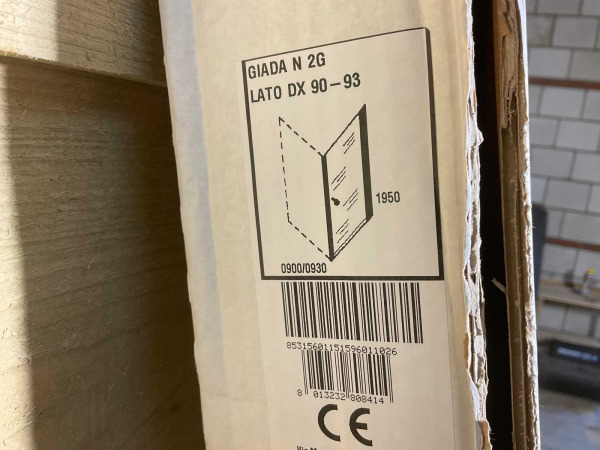 Novellini draaideur rechts 90/93cm Giada helder mat zilver – foto 2 – kavel bij XL Auctions