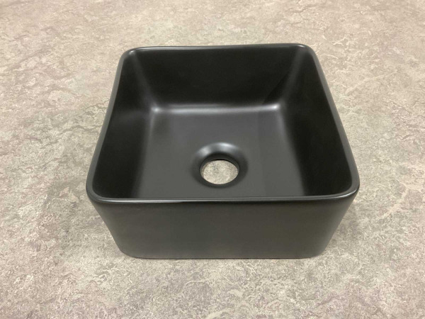 Beaux opzetfontein 24x24cm z/overloop Poitiers mat zwart – foto 6 – kavel bij XL Auctions