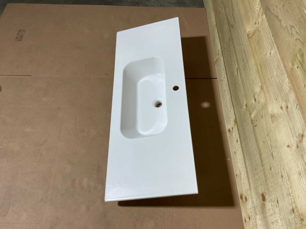 Qubo wastafel 1210x465x20mm Rocco mat wit – foto 4 – kavel bij XL Auctions