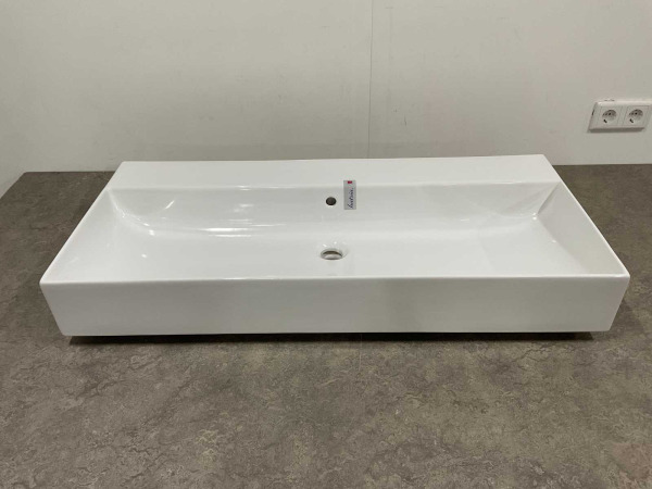 Hatria wastafel zonder kraangat 100x46,5cm Bahia13 wit – foto 6 – kavel bij XL Auctions