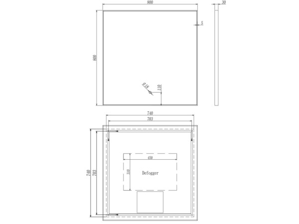 Royal Plaza spiegel 80x80cm ledverlichting Jille – foto 7 – kavel bij XL Auctions