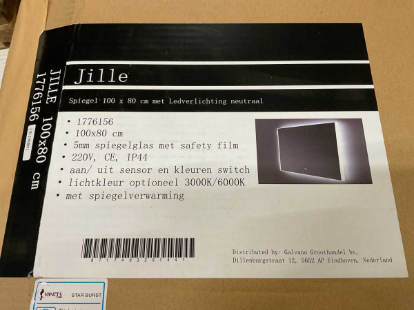 Royal Plaza spiegel 100x80cm ledverlichting Jille – foto 8 – kavel bij XL Auctions