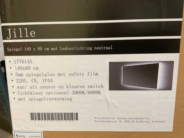 Royal Plaza spiegel 140x80cm ledverlichting Jille – foto 9 – kavel bij XL Auctions