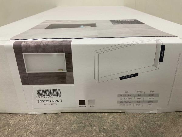 Alterna inbouwnis met flens 30x60x7cm Boston mat wit – foto 3 – kavel bij XL Auctions