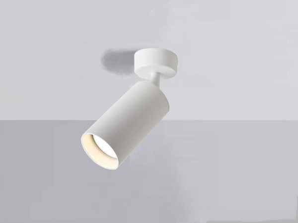 8x GU10 Opbouwspot Armatuur cilinder zand wit draaibaar