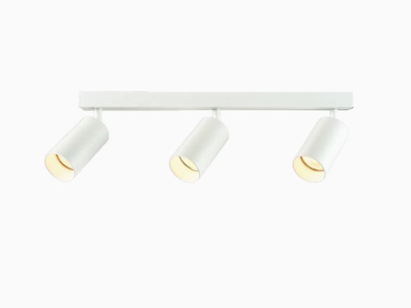4x GU10 Opbouwspot Armatuur triple cilinder zand wit draaibaar