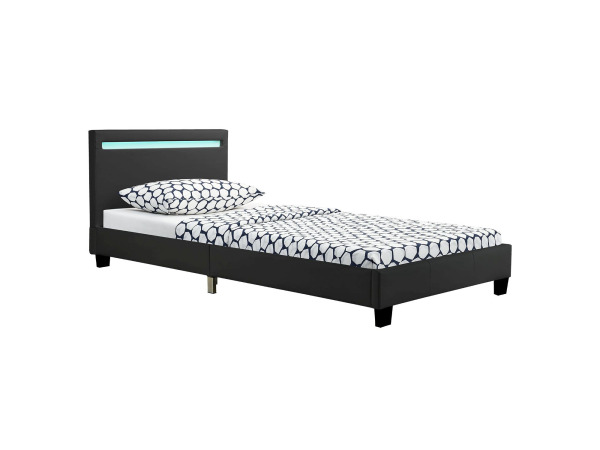 Gestoffeerd Bed Verona - 90 x 200 cm - Zwart