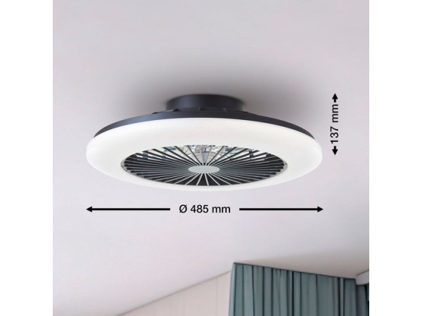 Brilliant Salerno LED plafondventilator zwart – foto 7 – kavel bij XL Auctions