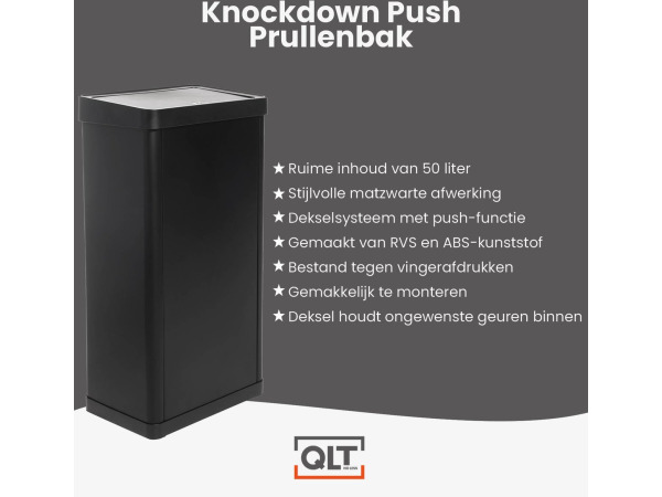 Push afvalbak zwart – foto 2 – kavel bij XL Auctions