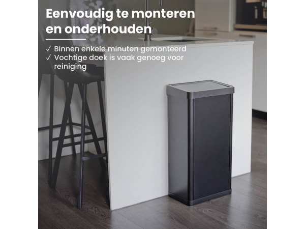 Push afvalbak zwart – foto 4 – kavel bij XL Auctions