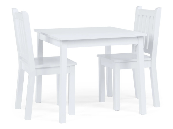 Daylight Houten Tafel + 2 Stoelen Set Wit