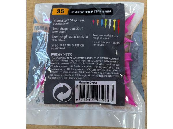 250x Golf tees roze per zakje 35 stuks 6mm – foto 2 – kavel bij XL Auctions