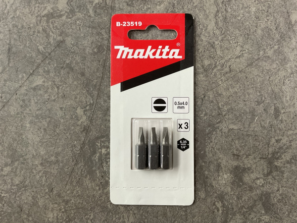20x Makita schroefbit 3-pack B-23519 SL4x25 mm