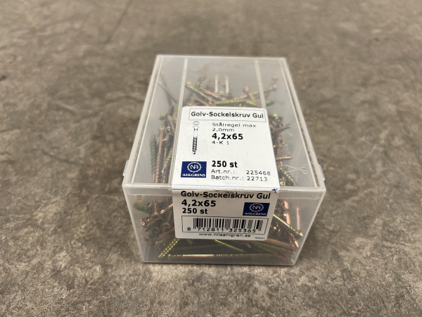 8x Ahlgrens unischroeven geelverzinkt Ø4,2x65mm 250-pack
