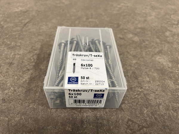 12x Ahlgrens houtschroeven ø6,0x100mm 50-pack