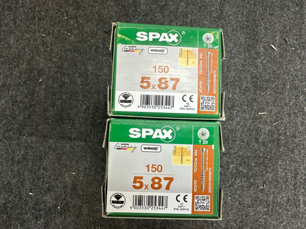2x SPAX tellerkopschroef 5 x 87/46 mm TX20 TORX