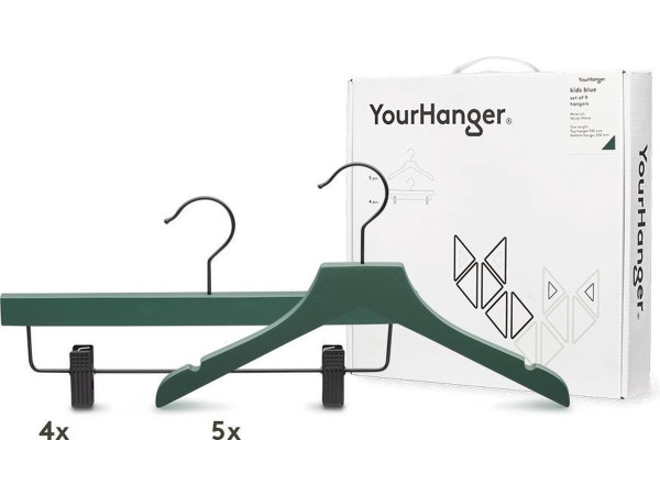 YourHanger Kids hanger box groene - 5 stuks - 9 stuks