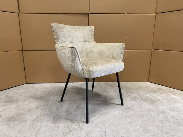 Eetkamerstoel Nevin (set van 4) - Stof - Desert