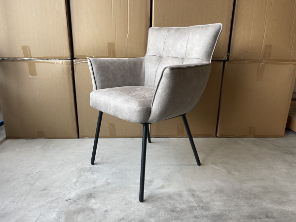 Eetkamerstoel Nevin (set van 4) - microleder - Clay