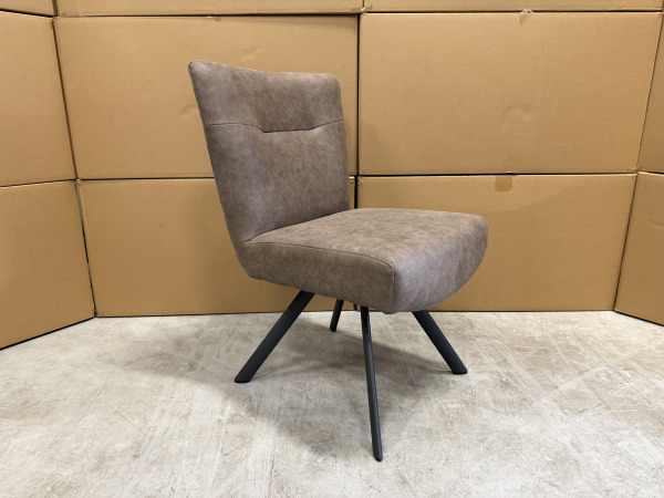 Stoel Janne (set van 4) Stof Geweven suède - Taupe