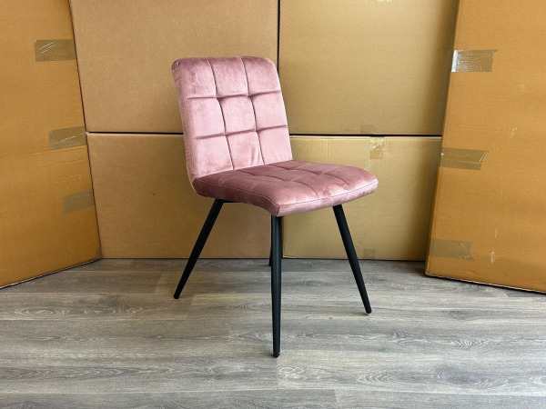 Stoel Tilly (set van 4) Velvet - Velours - Oud Roze