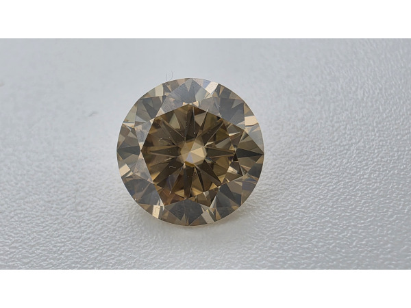 Moissanite briljant 2 crt Champagne ( GRA Gecertificeerd )