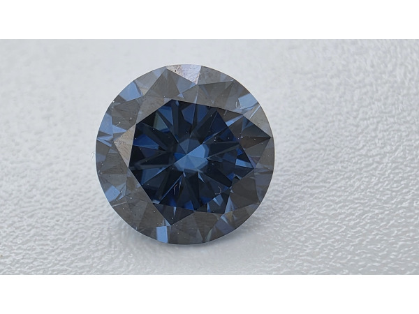 Moissanite briljant 1 crt Royal Blue ( GRA Gecertificeerd )