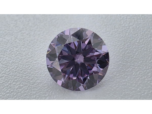 Moissanite briljant 1 crt Light Royal Purple ( GRA )