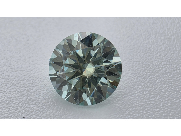 Moissanite briljant 1 crt Light Blue ( GRA gecertificeerd )