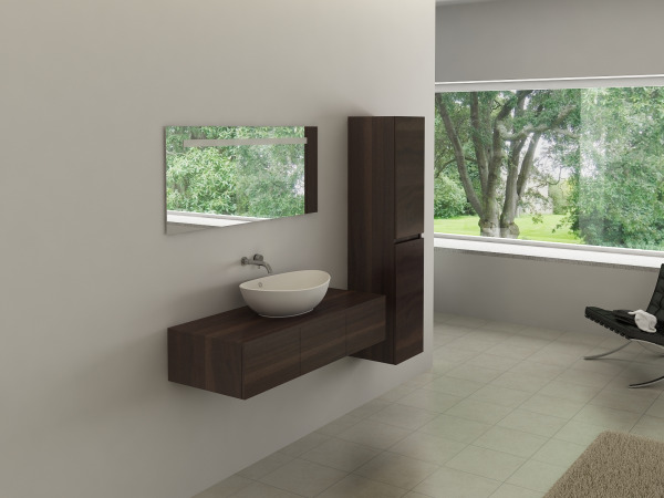 badkamermeubel incl. spiegel/kraan 120x47cm