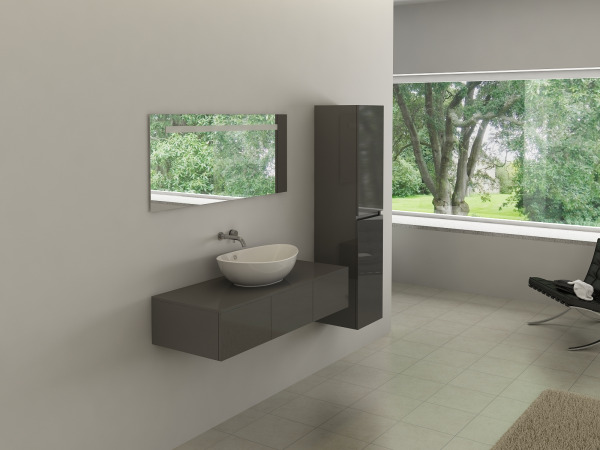 badkamermeubel incl. spiegel/kraan 120x47cm