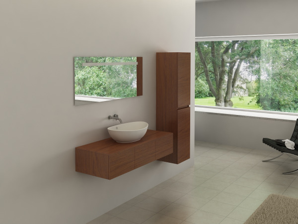 badkamermeubel incl. spiegel/kraan 120x47cm