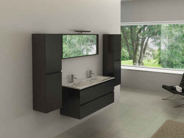 badkamermeubel incl. spiegel/kranen 120x45,5cm