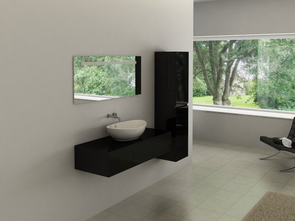 badkamermeubel incl. spiegel/kraan 120x47cm