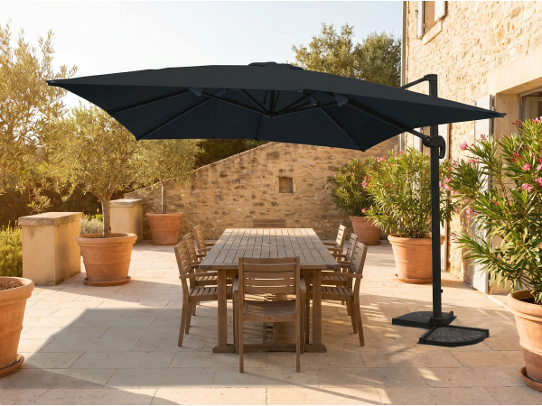 Hangende parasol zwart 300x300cm 