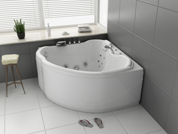 Whirlpool Massagebad - Wit - Hoekbad - 138x138x68cm