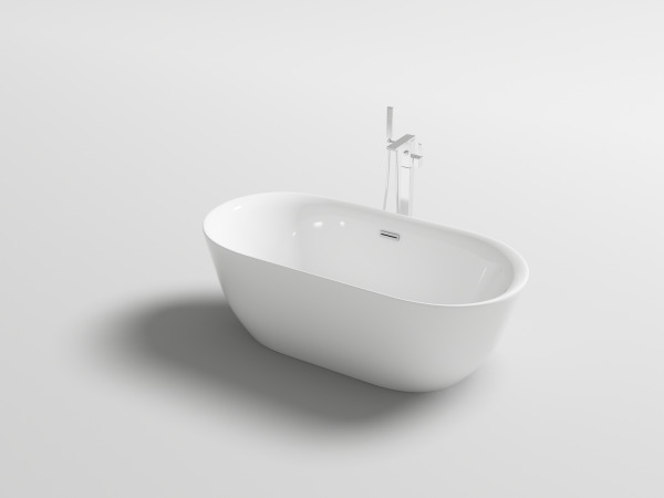 Vrijstaand bad Wit - 170x80x60cm - incl. drain & sifon