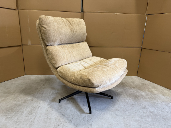 Fauteuil Loma (Set van 2) - Draaibaar - Weefstof - Bruin