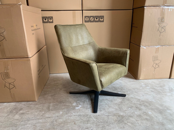 Fauteuil Bronz (2 stuks) Draaibaar - Microleder - Groen