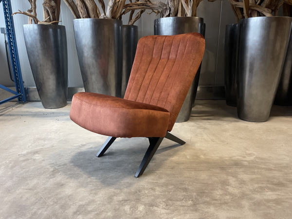 Fauteuil Denvi - (2 stuks) - Velours - Velvet - Copper