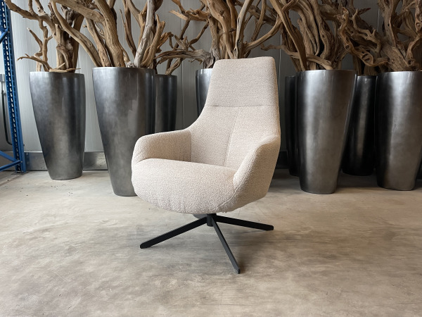 Fauteuil Cone -Draaibaar- Boucle- Natural - Beige