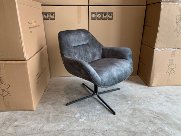 Fauteuil Risto 360 - Velours - Draaibaar - Velvet - Groen