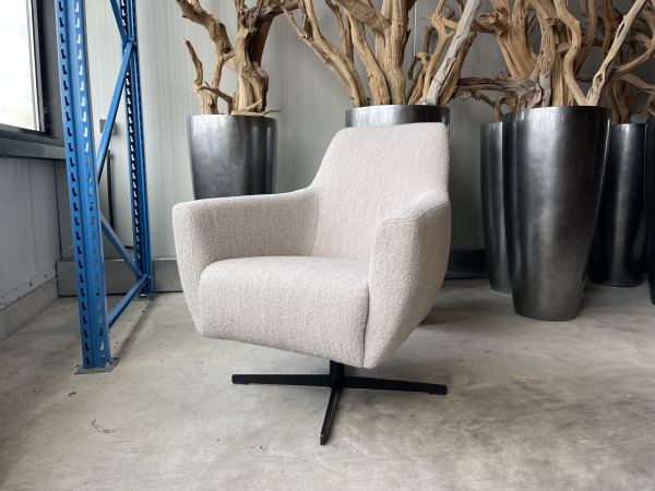 Fauteuil Arsenie (2 stuks) -Draaibaar- Boucle-Beige