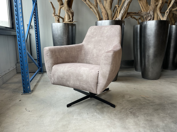 Fauteuil Arsenie -Draaibaar- Velours - Velvet - Beige