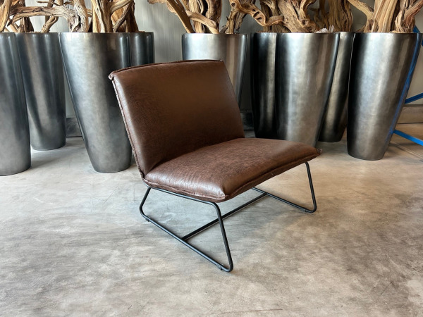 Fauteuil Casper (2 stuks) Design - Bruin - Donkerbruin
