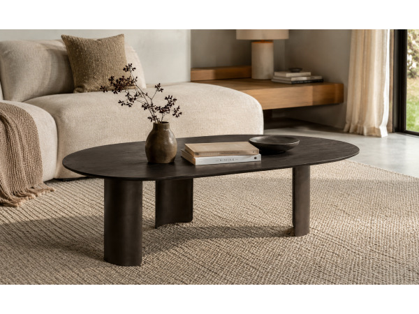 Salontafels Organisch - Donker eiken - bronze